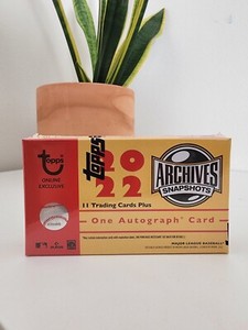 2022 Topps Archives Snapshots Baseball Hobby Box Factory Sealed, 1 Auto