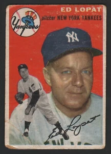 1954 Topps Baseball - ED LOPAT - #5, NEW YORK YANKEES - Picture 1 of 1