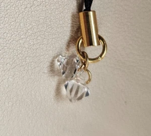 NWT Gold Tone with Multifaceted Clear Beads Phone Charm - Photo 1 sur 3
