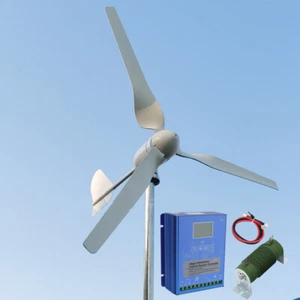 1000W Windgenerator 24V 3 phasig Windkraftanlage mit Hybrid Laderegler - Bild 1 von 24