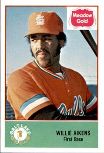 1978 Salt Lake City Gulls Cramer #22 Willie Mays Aikens Seneca South Carolina SC