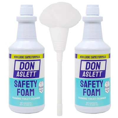 Johnny Mop & Safety Foam Toilet Bowl Cleaner (Two 32 Oz Bottles) Set | Acidic... - Image 1 of 4