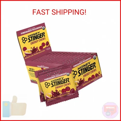 Aguijón de miel granada orgánica fruta de la pasión masticable energético, sin gluten y café Foto 1 de 2