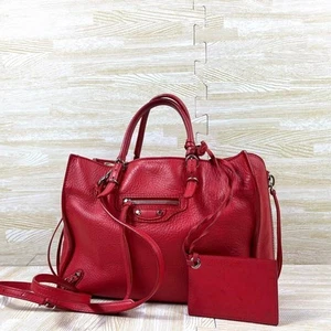 Balenciaga Paper Mini 2Way Schultertasche Tasche rot Leder riesig gebraucht mit Spiegel - Bild 1 von 10
