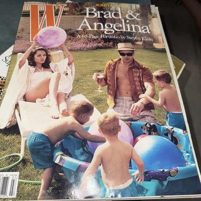 W Magazine Brad Pitt Angelina Jolie July 2005 60-Page Portfolio by Steven Klein - Image 1 of 4