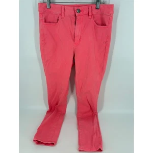 Jeans a vita alta American Eagle Outfitters rosa corallo denim taglia 12 - Foto 1 di 10