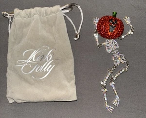 Kirks Folly Jumping Jack Halloween Brosche groß Skelett Brosche Kürbis Anstecknadel - Bild 1 von 7