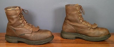 Mens ARIAT Workhog 8" Waterproof Composite Toe Leather Work Boot 9.5 EE - Image 1 of 4