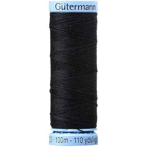 Gutermann 101M-000 Silk Thread, 100m/109 yd, Black | eBay