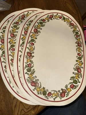 Винтажные 80-е Corelle Corning Corningware, Spice Of Life, ЧЕТЫРЕ виниловых коврика (4 шт.) - Изображение 1 из 4