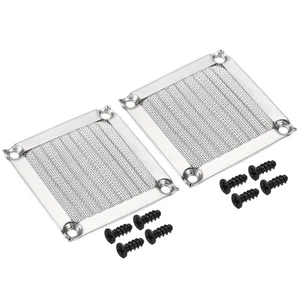 2Pcs 60mm Fan Filter Grills w Screw Aluminum Frame Stainless Steel Mesh Silver - Zdjęcie 1 z 6