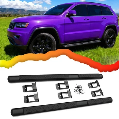 2X estriberas peldaños laterales para Jeep Grand Cherokee 2011-2021 barras Nerf negras Foto 1 de 4