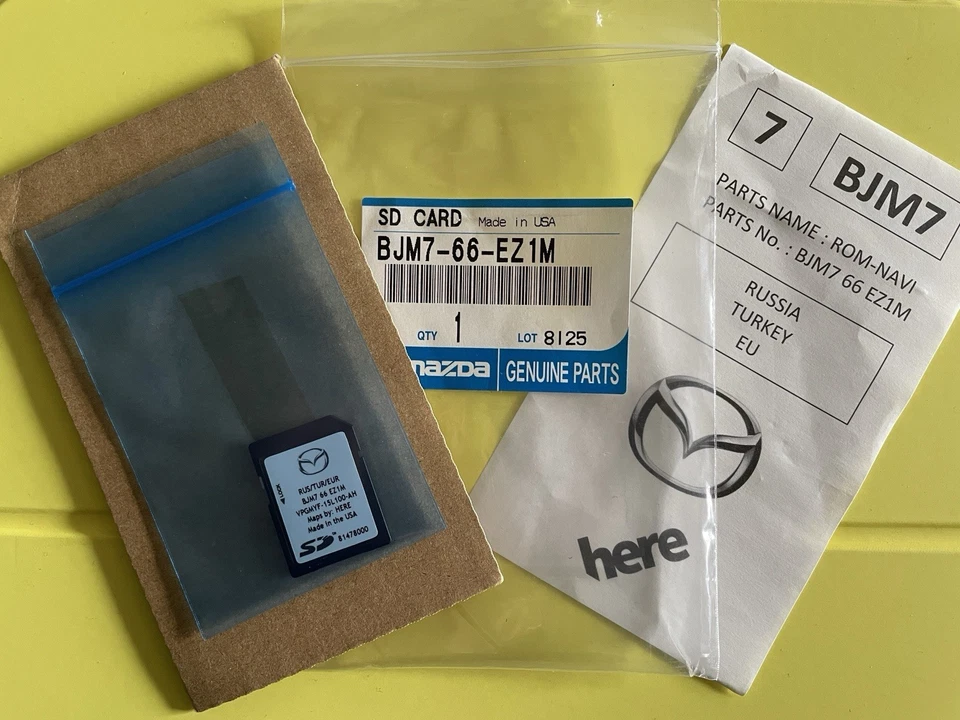 GENUINE MAZDA CAR SD NAVIGATION CARD RUSSIA/TURKEY/EU BJM7-66-EZ 1M - Image 1 of 1