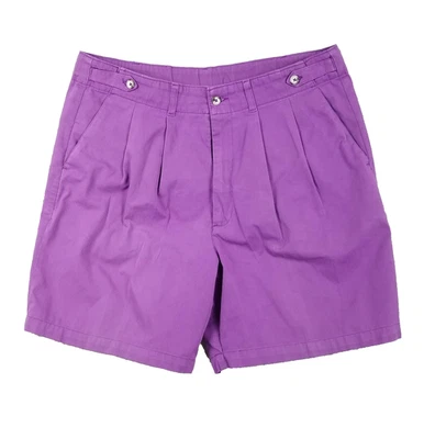 Grand Slam Shorts Mens 36 Purple Pleated Golf Casual Flat Front Cotton Blend - Image 1 of 4