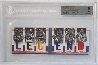 2011 Preferred Booklet /150 Six Jersey Patches Shaquille Kareem Olajuwon - BGS 9 - Image 1 of 4