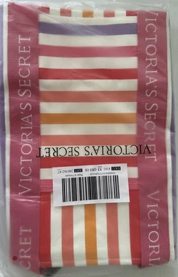 Victoria's Secret Stripe Weekender Tote Bag  2023 Red Purple Orange Pink  NWT - Image 1 of 4