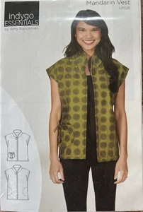 MANDARIN VEST Indygo Junction Essentials sewing pattern XS-3XL UNCUT - Picture 1 of 2