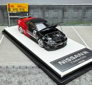 TM 1:64 JDM Skyline GTR R34 Advan Racing Modelo Deportivo Diecast Metal Car - Imagen 1 de 10