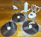 Kenwood KM265 etc accessories chopping,grating,cutting discs, mixer head, whisk