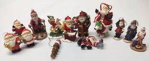 13 Estatuillas y Adornos de Papá Noel ~ Esquí {Pingüino Oso Pingüino Viejo Mundo Resina Cerámica - Imagen 1 de 13