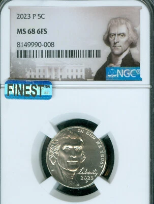 2023 P JEFFERSON NICKEL NGC MS68 6FS  MAC SPOTLESS * - Image 1 of 2