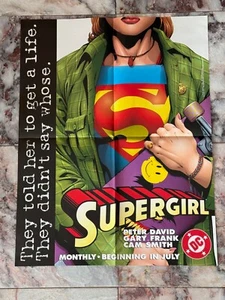 1996 DC Comics Supergirl 17X22 Poster Skateboard Superman Gary Frank Art - Picture 1 of 2