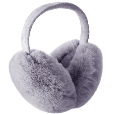 Protetores auriculares fofos fofos femininos para inverno pele sintética grossa quente - Imagem 1 de 3