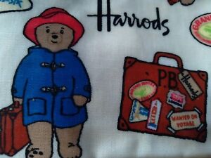 Harrods Paddington Bear Tote Bag Purse Cotton Coated PVC 