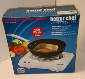 New Better Chef IM 305SB 1000W Electric Coil White Countertop Range Hot Plate - Picture 1 of 1