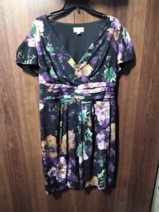 Avenue Kleid schwarz Blumen 1x - Bild 1 von 2