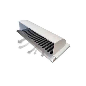 Deflector/desviador de aire de ventilación de piso 4""x14"" - diseño de cúpula aluminio fundido blanco - Imagen 1 de 16