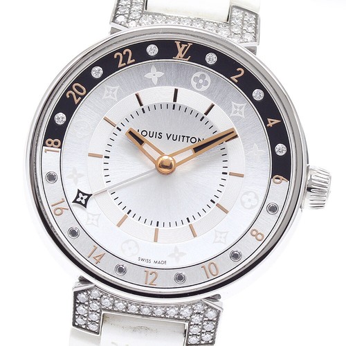 LOUIS VUITTON（LV） Orologio da donna Louis Vuitton Tambour Moon Dual Time MM QA108 GMT 6P Qz_870622