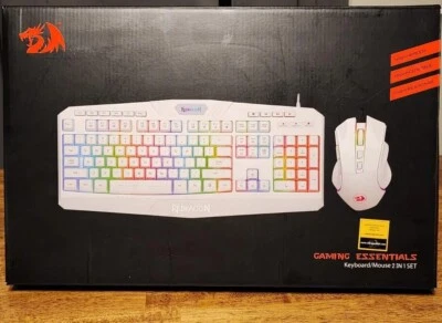 Redragon Gaming Essentials Keyboard/Mouse S101w 2 In 1 Set White - Image 1 of 2