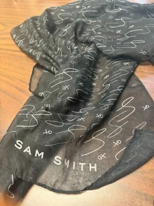 Sam Smith VIP The Thrill of it All Black sheer Scarf 26" x 68" - Picture 1 of 3