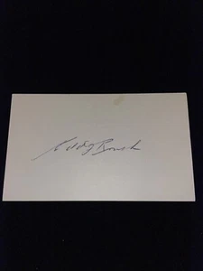 Edd Roush Signed 3x5 Index Card JSA COA Reds Giants White Sox Baseball HOF - Picture 1 of 2