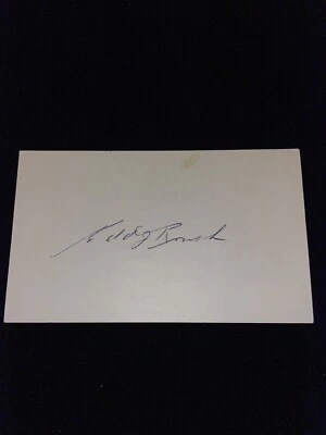 Edd Roush Signed 3x5 Index Card JSA COA Reds Giants White Sox Baseball HOF - Image 1 of 2
