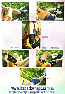Wrap on Icepack Locks in Place Injury Management Ice Injuries Easily OZ Seller - Picture 1 of 11