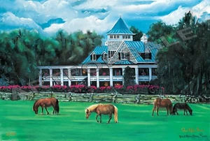 ROBERT STEPHEN SIMON "MAGNOLIA PLANTATION" 20x30 CANVAS GICLEE Homescapes   - Picture 1 of 6