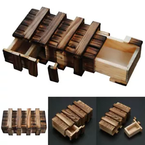 Magische Geschenkbox Geldgeschenkbox Zauberkiste Knobelspiel Box Puzzle aus Holz - Bild 1 von 12
