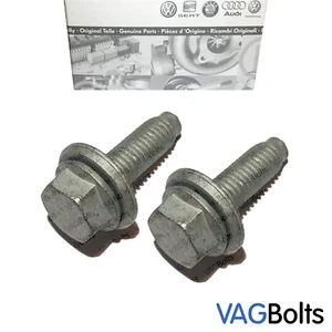Genuine VW 2x N90648402 Rear Shock Top Mount Bolt Suspension Golf Passat Audi A3 - Picture 1 of 3