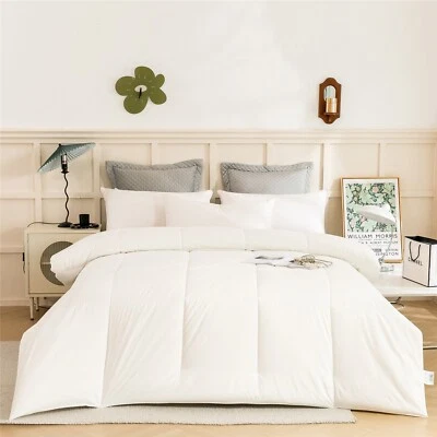 Cotton Blend 7 Pieces Bed In A Bag Down Alternative Comforter Sets, White, King - Image 1 of 4