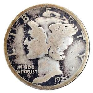 1925-P Mercury Dime G Good 90% Silver