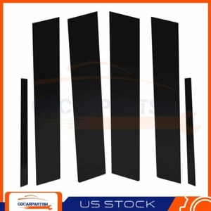 6PC For 2006-11 (4dr) Honda Civic Pillar Posts Set Door Trim Piano Black Window - Foto 1 di 6