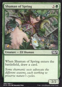 SHAMAN OF SPRING 199/269 CORE SET 2015 M15 MTG MAGIC LP - Picture 1 of 1