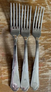 GUY DEGRENNE Mirror~salad Fork ~INOX Stainless Steel France 4 Tines Lot Of 3 - Picture 1 of 2