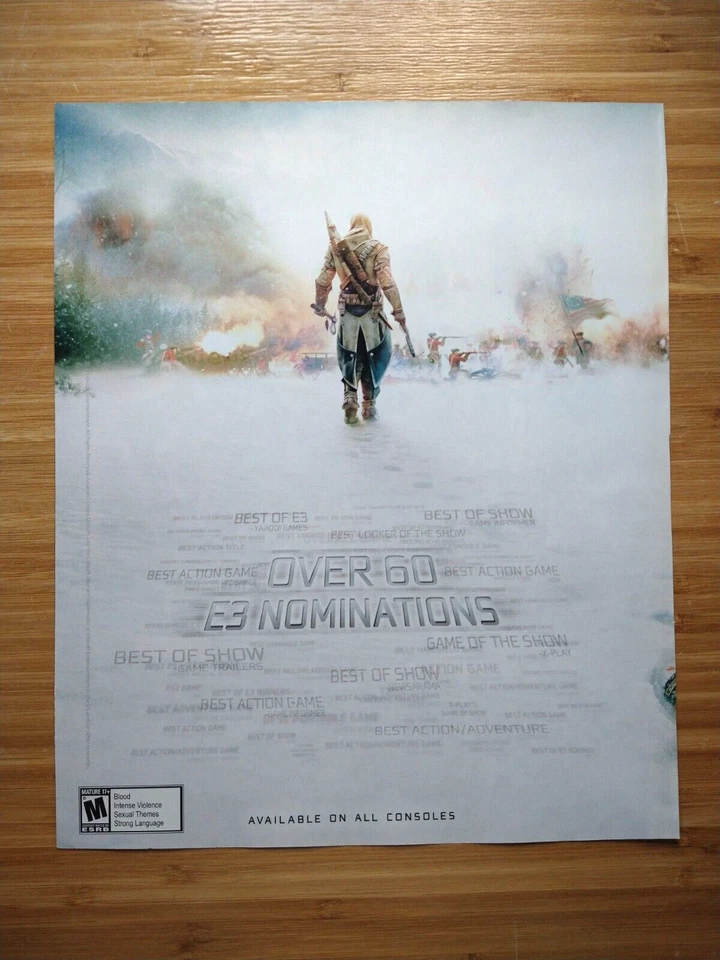 2012 Assassin's Creed Video Game Retro Magazine Print Ad Assassin Sneak Attack - Image 1 of 1