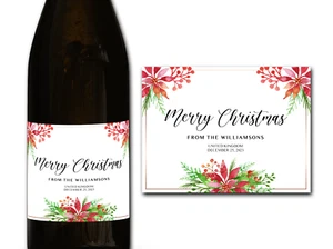 Personalisiertes Flaschenetikett Weihnachten Champagner/Prosecco - Ideale Geschenkidee - Bild 1 von 3