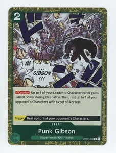 Punk Gibson OP01-058 ~ FOIL Raro Romance Dawn One Piece CCG Inglese - Foto 1 di 1