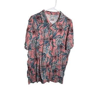 Apt 9 Polo Mens XXL Pink Floral Collared Short Sleeve Printed Premier Flex Shirt - Picture 1 of 8