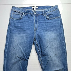 H&M Distressed Skinny Denim Jeans Womens Size 12 Waist Blue Casual Style Fit - Picture 1 of 12